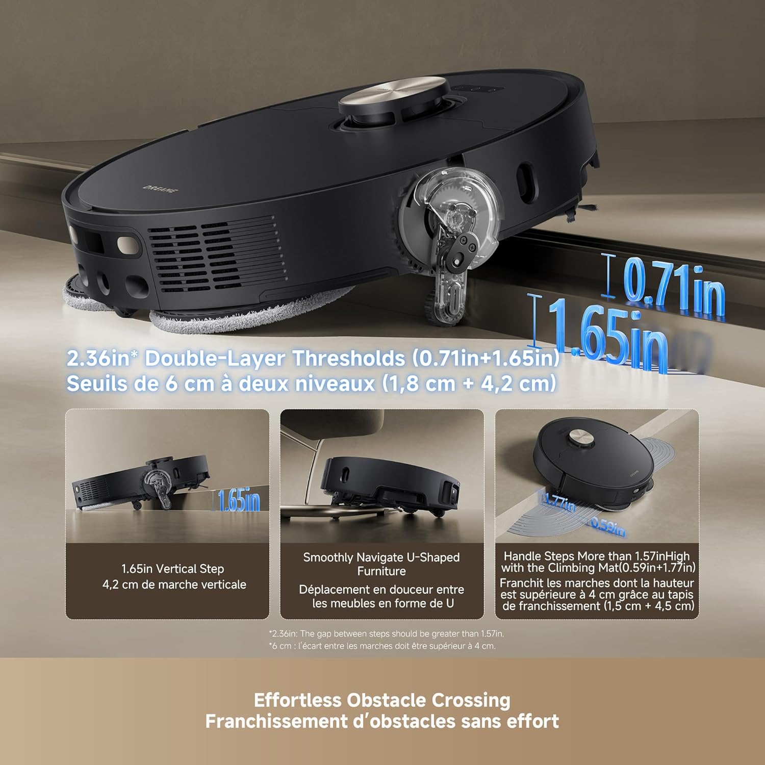 DREAME L50 Ultra Robot Vacuum and Mop Black with Auto-Empty and Mop Self-Cleaning, Precise Obstacle Avoidance, 19,500Pa Suction, HyperStream Detangling DuoBrush