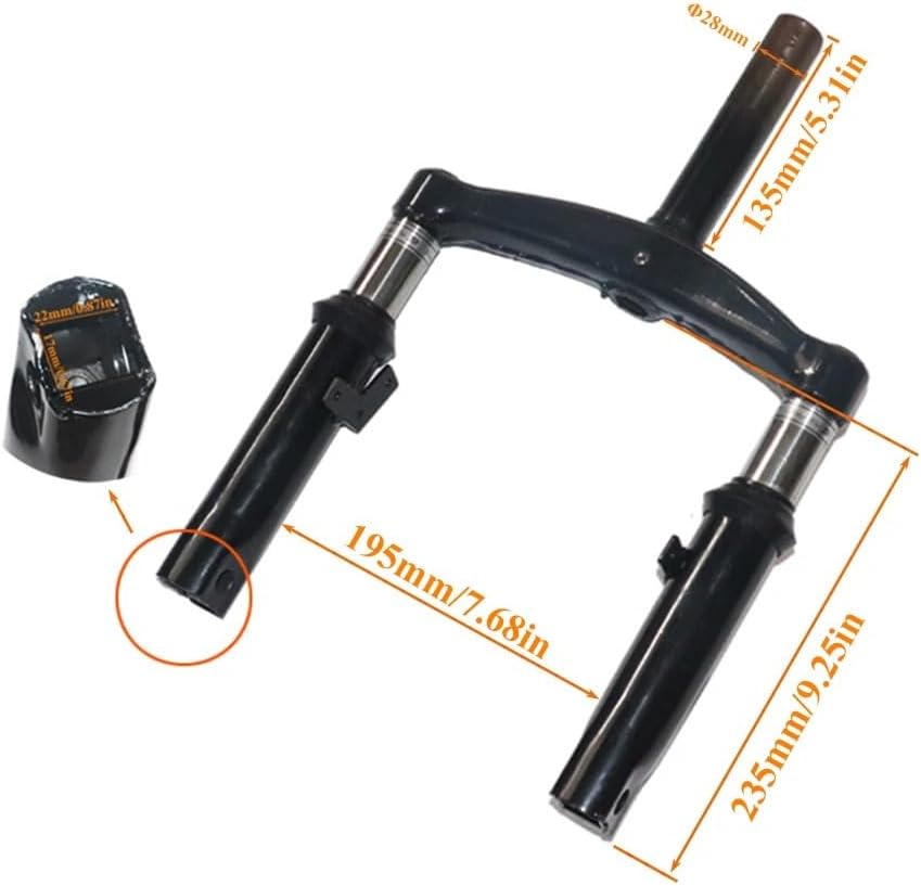 Front Fork Shock Absorption 10X6.00-5.5 Vacuum Tire Hub Front Fork For Mini Little Citycoco Scooter Accessories practical