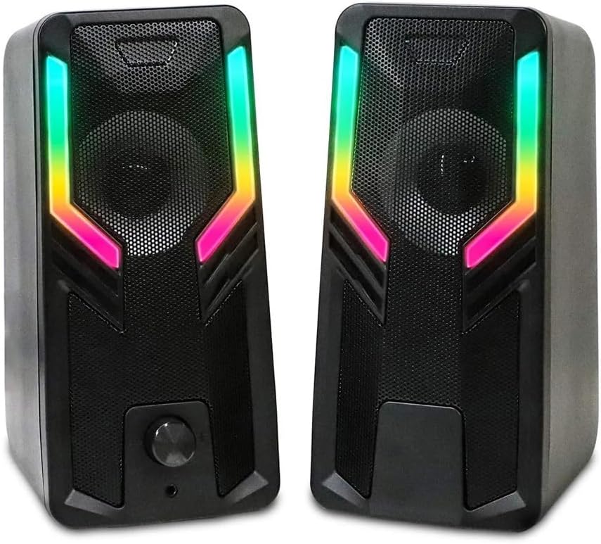10W RGB Computer Speakers 3.5mm AUX Input High Power Bass Subwoofer PC Mobile Phone Amplifier
