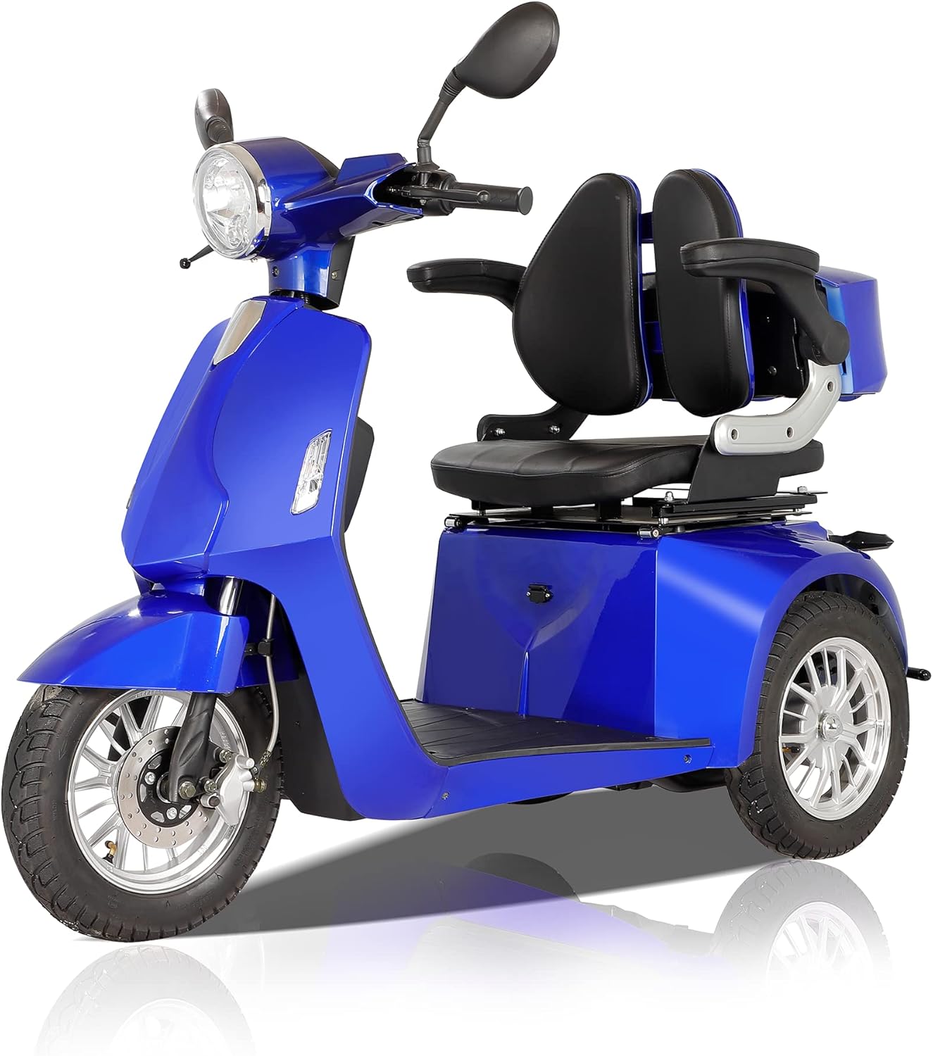 Mobility Scooter 3Wheel Scooter Adult Three Wheel Medical ScooterLoad 500 Pounds Endurance 30mph. (Blue)