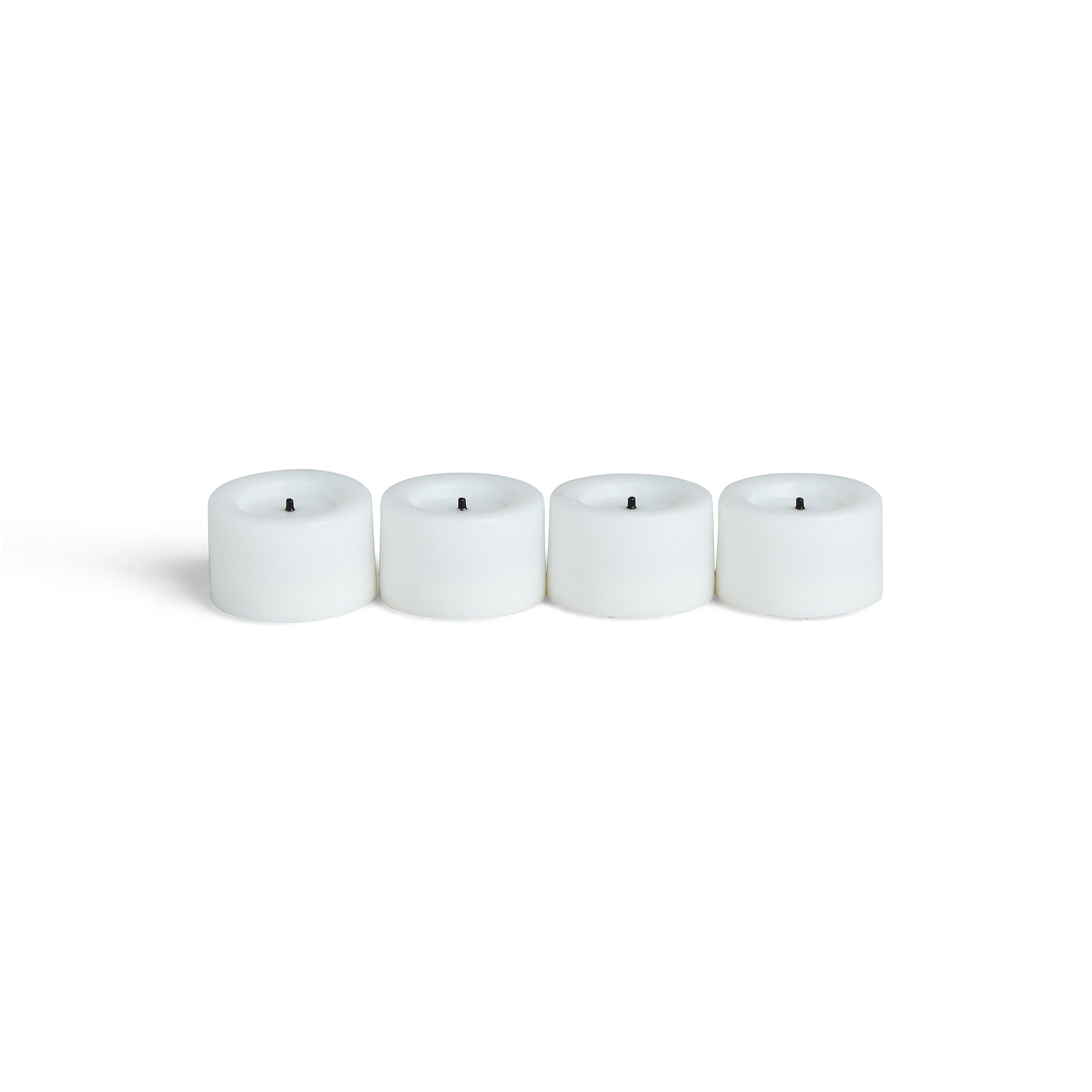 Flameless White Mini LED Wax Votive Candles 4pk