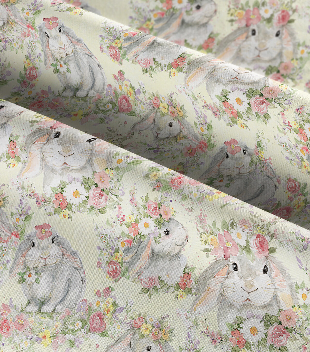 Susan Winget Hello Spring Bunny Easter Cotton Fabric