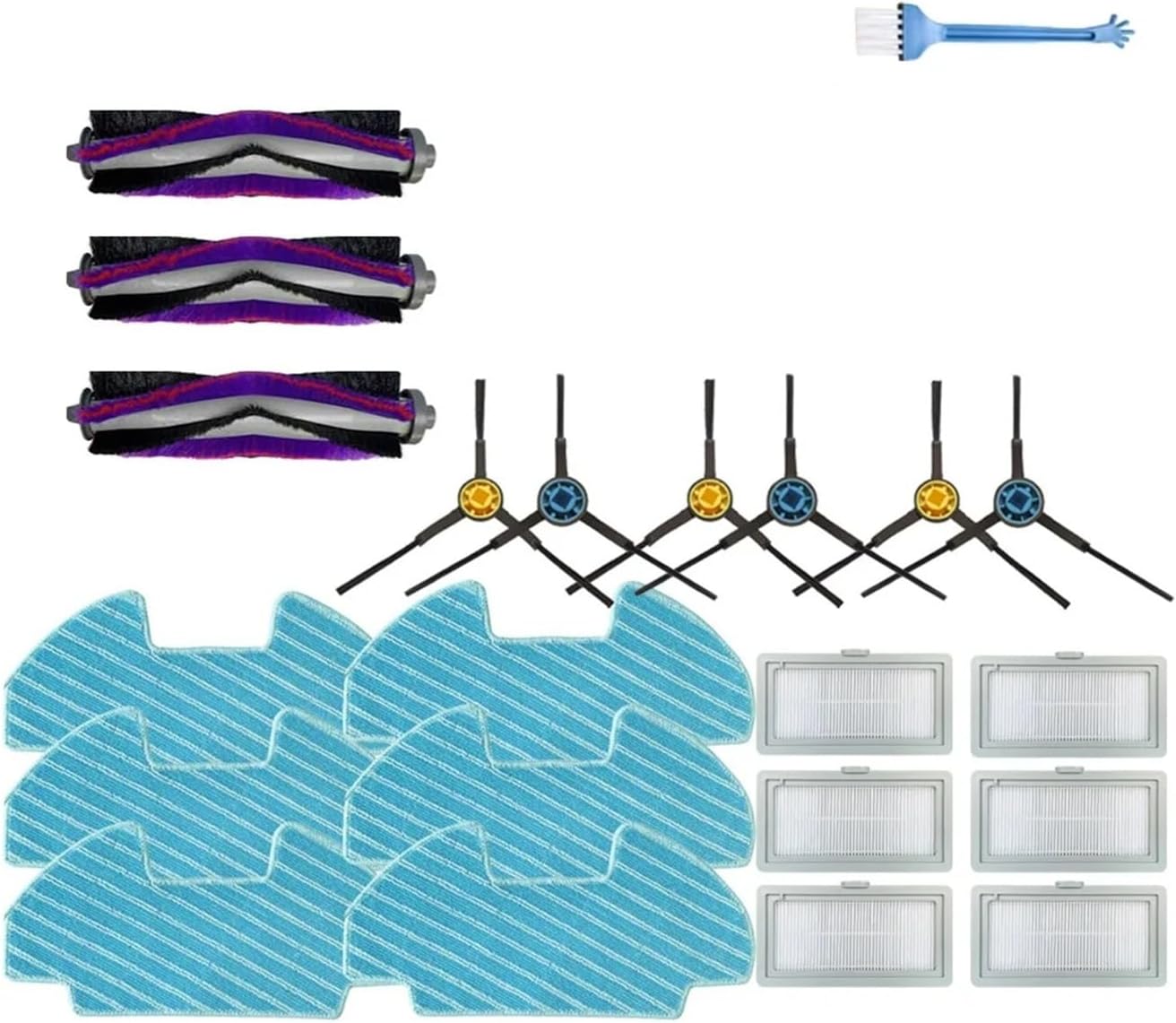 JUCFRDNJ Compatible for Midea， I5C I5 VCR07 VCR08 ，Robot Vacuum Cleaner Accessories， Roller Brush ，Side Brushes,Mop Bracket， Dust Box， Water Tank (Color : 13)