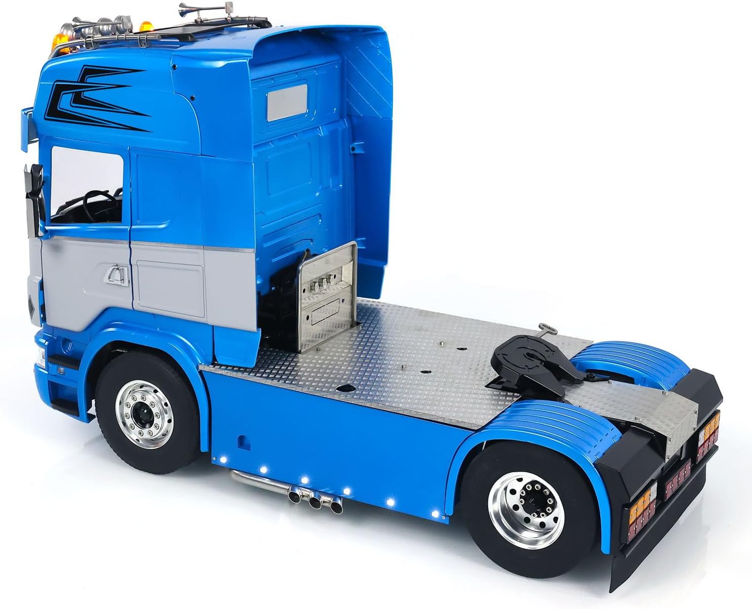 LESU 1/14 4X4 RC Tractor Truck RTR Remote Control Car Model Sound Light System Metal Chassis 4X4 All-Wheel Drive Differential Lock Two-Speed Transmission Truck Model