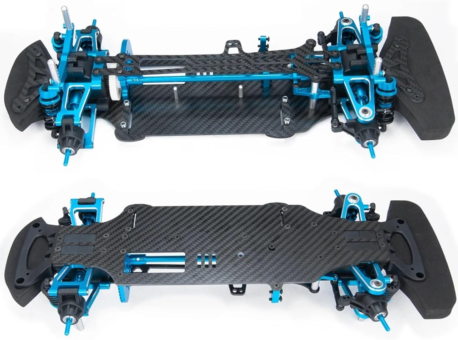 RC Car Parts for Tamiya for TT01 1/10 Metal and Carbon for Chassis Frame Kit RC Perfomence On Road Drift Car Parts RC Car Replacement DIY Parts