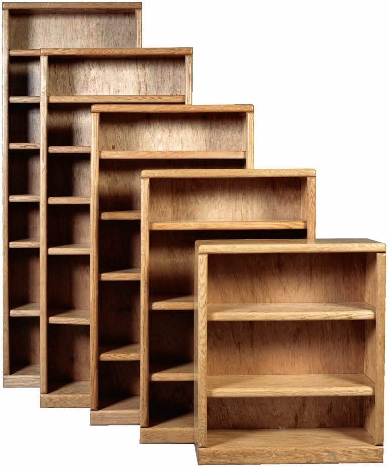 FOREST DESIGNS Bullnose Bookcase: 36W X 30H X 13D (One Bookcase) 30h Whitewash Oak