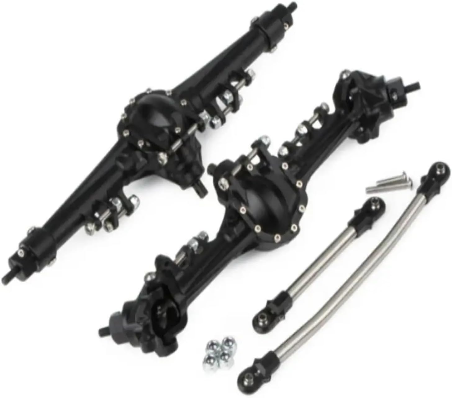 RC Vehicle Axles Compatible with Axial for SCX10 1/10 RC Car Part Aluminum Alloy Front Rear Axle RC Upgrade Part Rc Front Rear Axle Modification Parts(Color:1)