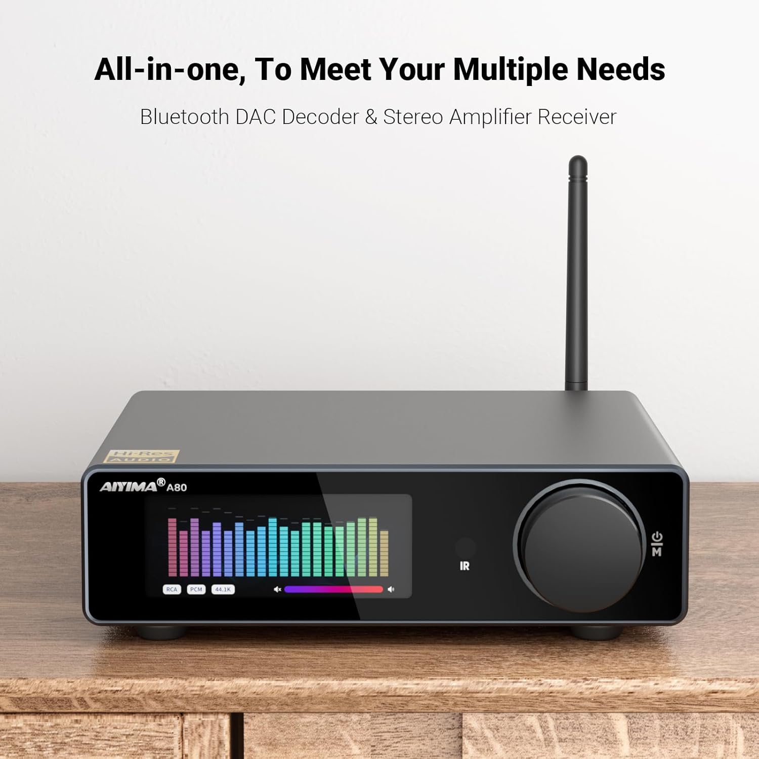 AIYIMA A80 Bluetooth Amplifier DAC Stereo HiFi Home Audio Receiver with PFFB