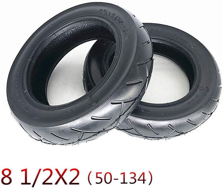 8.5 Inch Electric Scooter Tires - Thickened 8 1/2X2 (50-134) Inner and Outer Tires, Explosion-Proof Solid, Off-Road, Suitable for Electric Scooters and Baby Carriages (A)