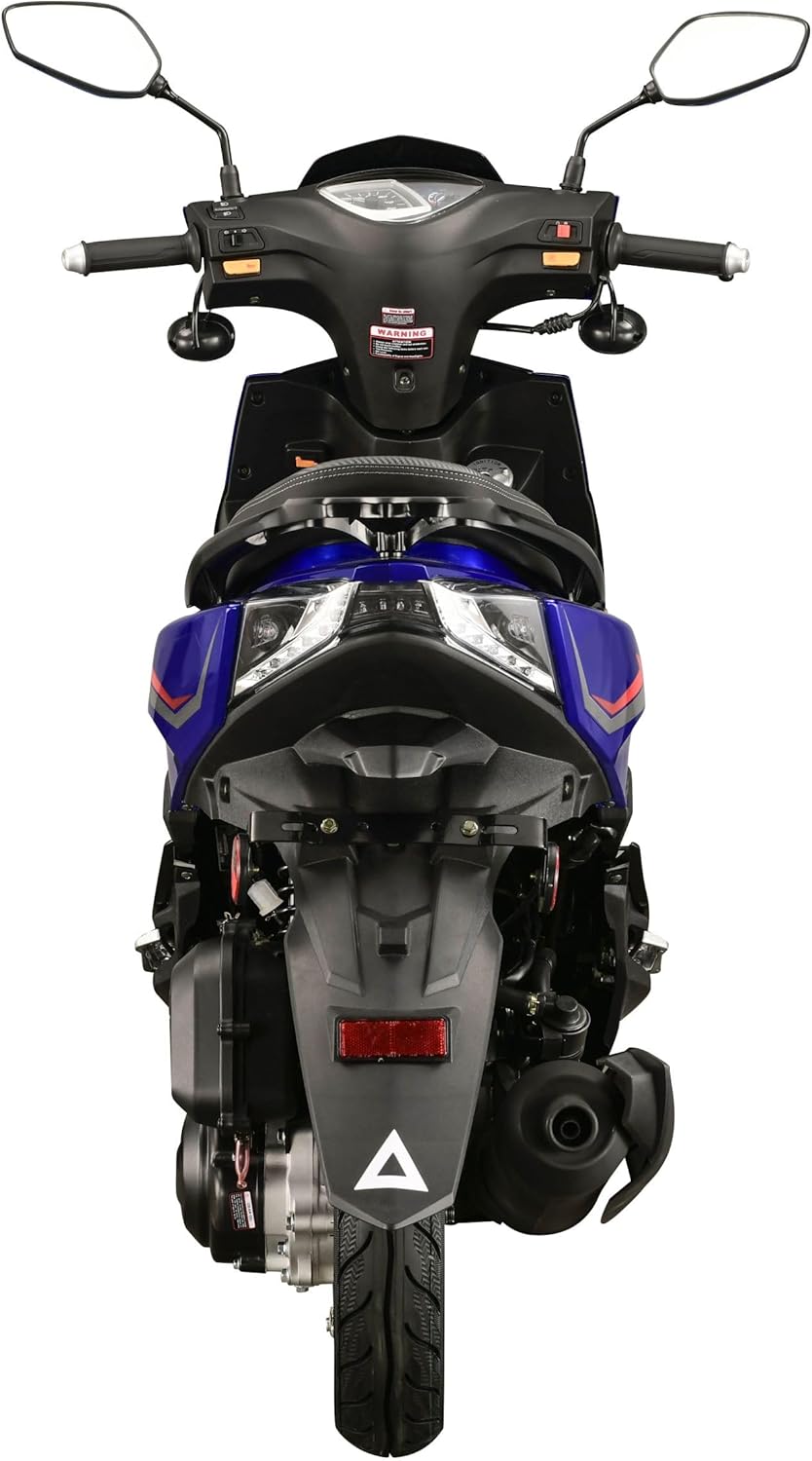 HHH Scooter X18 150cc Moped Street Gas 150cc Scooter Moped 150 for Adults and Youth Upgraded 10 inch Aluminum Wheels (Red Color)