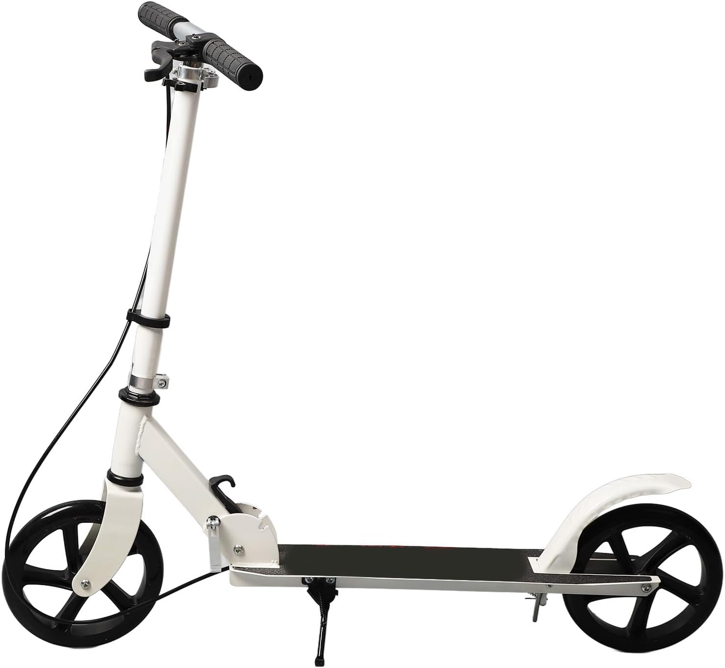 Generic Adjustable Scooter, Foldable Kick Scooter for Adults Teens with Handbrake, Anti Slip Shock Absorption, Load 150kg, Aluminum Stainless Steel