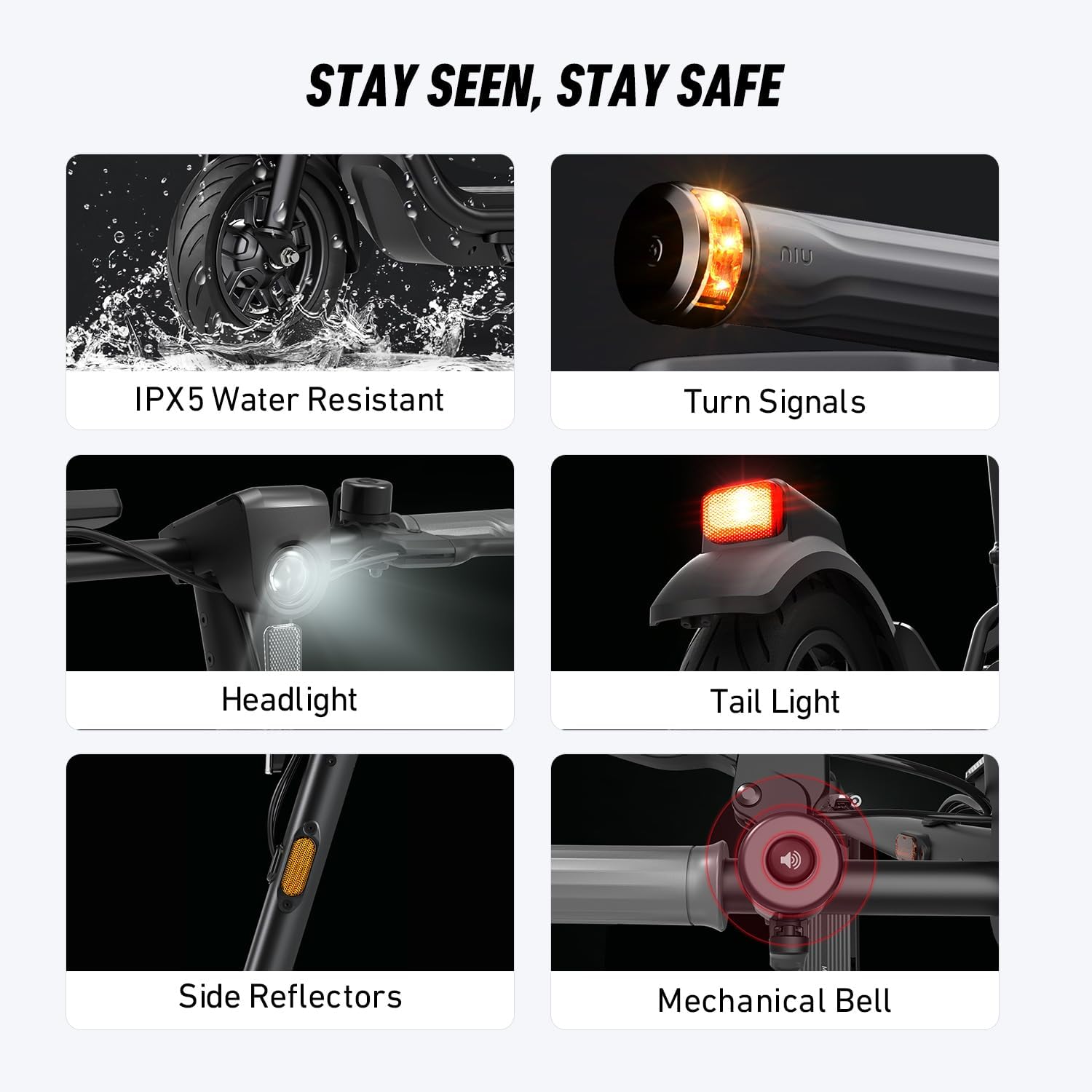 NIU Electric Scooter for Adult - KQi 100 200 Series E Scooter w/Suspension, 600-700W Peak Power, 18-33 Max Miles, Top 17.4-20 MPH, Portable Commuting Escooter, Folding Handlebars(Only K100F & K200F)