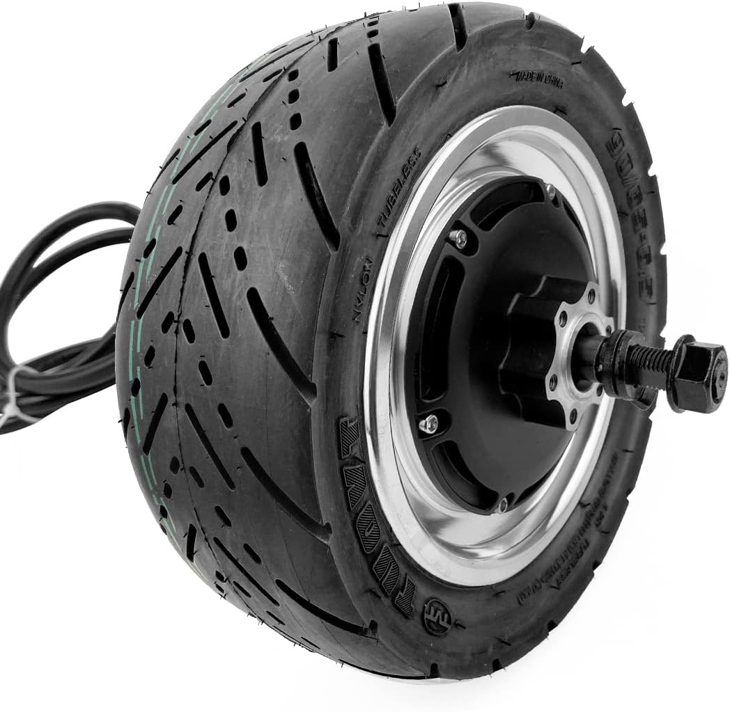 L-faster 48V 1000W Brushless Hub Motor with 11 Inch Tubeless Off Road Tyre for Mountain Scooter(with Road tire)