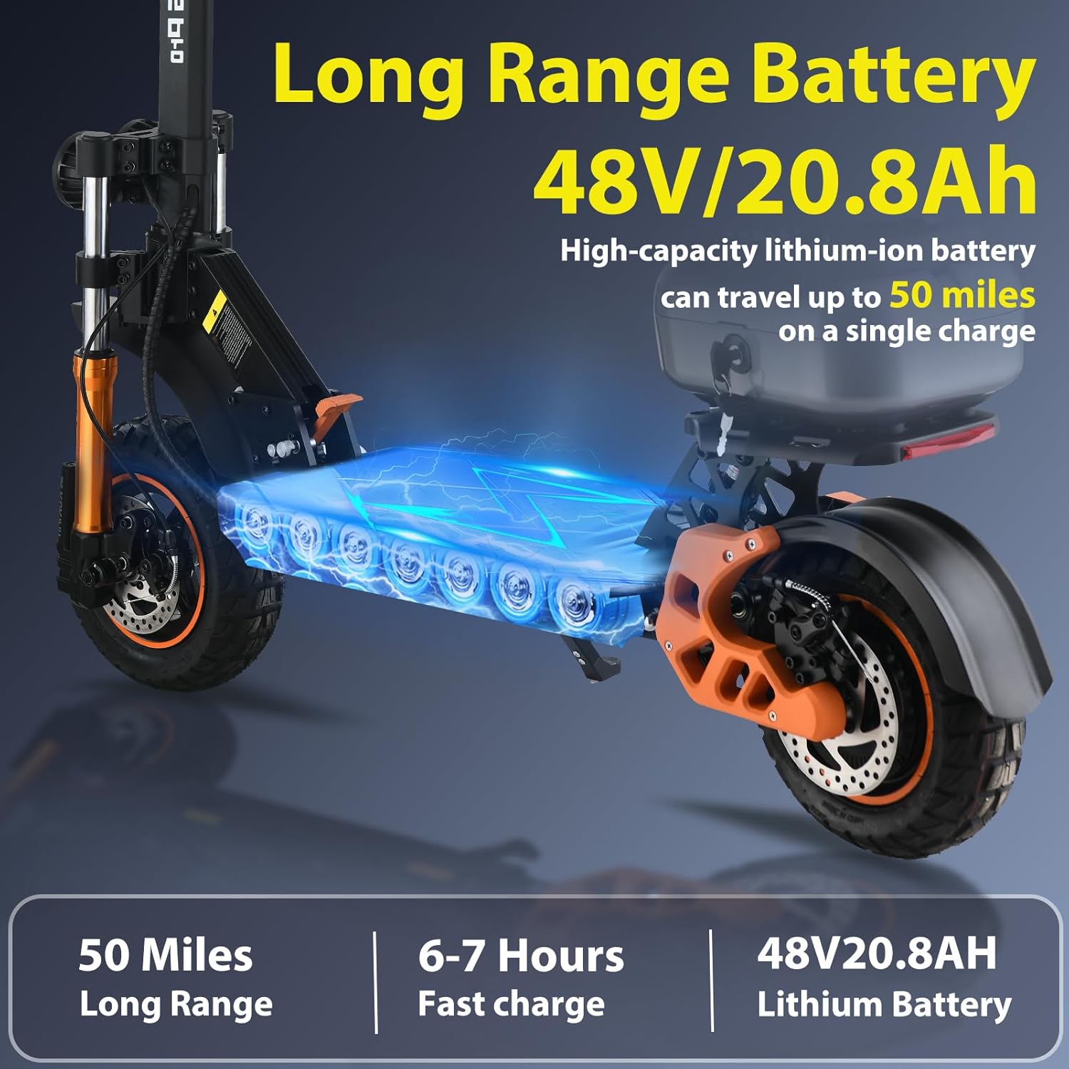 Electric Scooter Adults 1600/2000W Motor 50 Miles Long Range & 30/35 MPH Top Speed 10