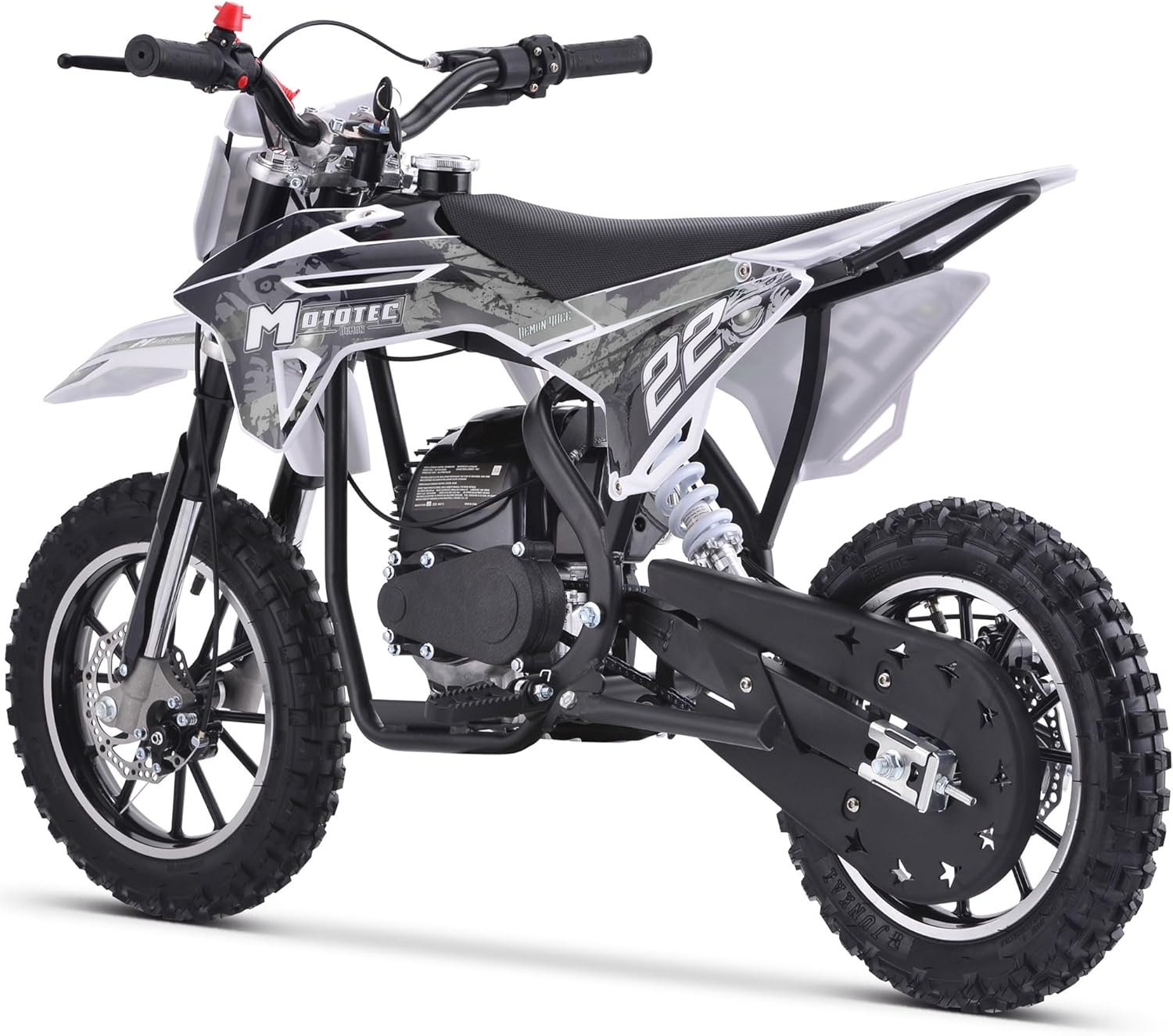 TOXOZERS 50cc 2-Stroke Demon Kids Gas Scooter Air Cooled Mini Dirt Bike Off Road Motorcycle Pit Bike with EPA Approved