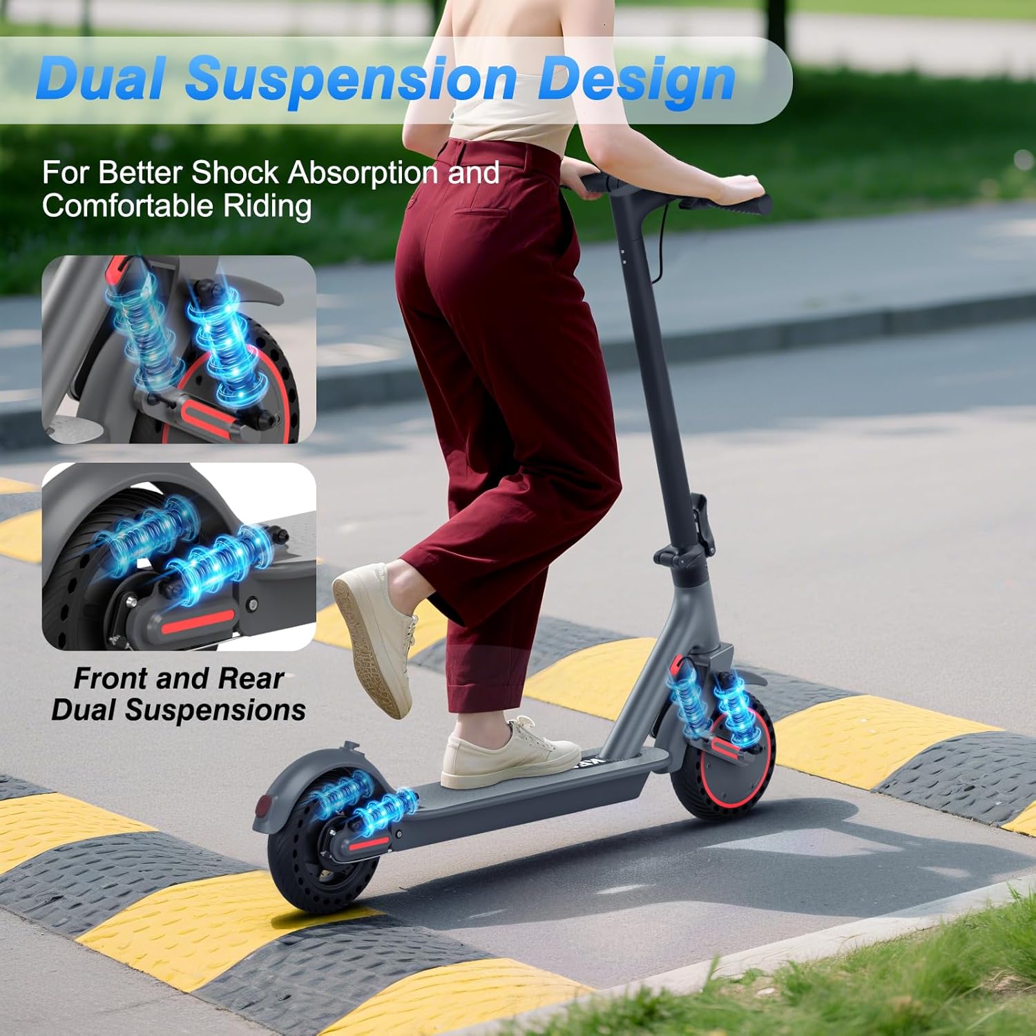 KEQ Electric Scooter Adults with Dual Suspension 10