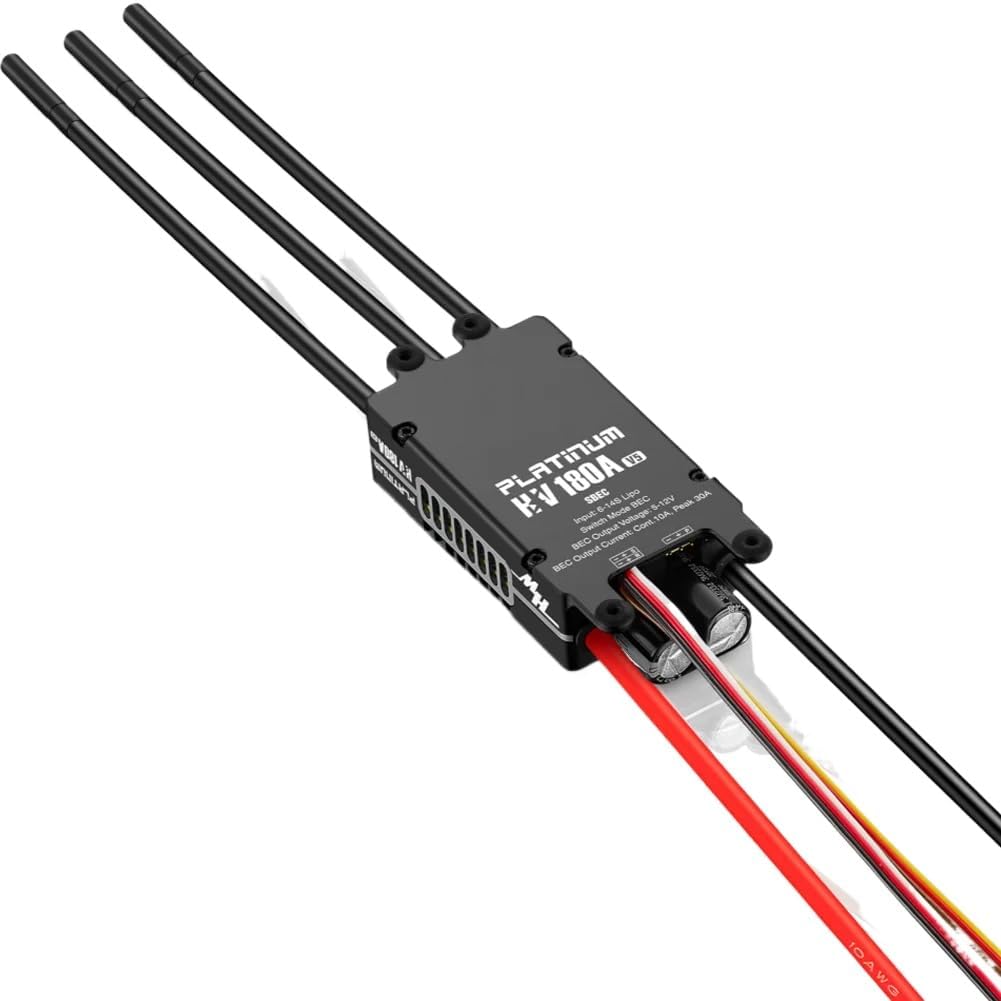 Voltage 180A V5 ESC Compatible with 550 580 600 700 Class Electric Helicopter Main Rotor Or Fixed-Wing 6-14S