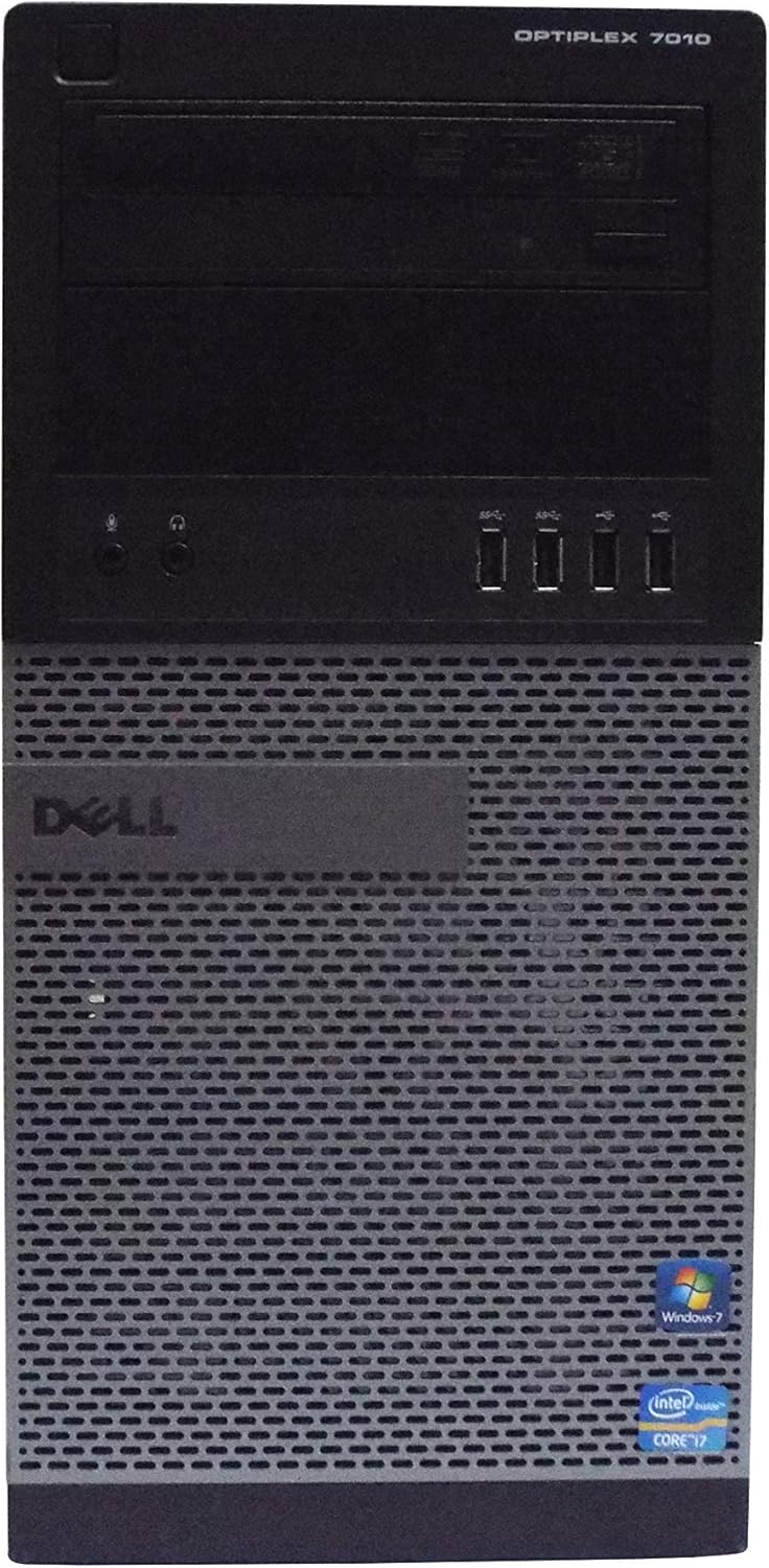 DELL OptiPlex 7010 MT Desktop PC, Intel Core i7-3770 3.4GHz, 8GB DDR3 RAM, 256GB SSD, Win-7 Pro x64 (Renewed)
