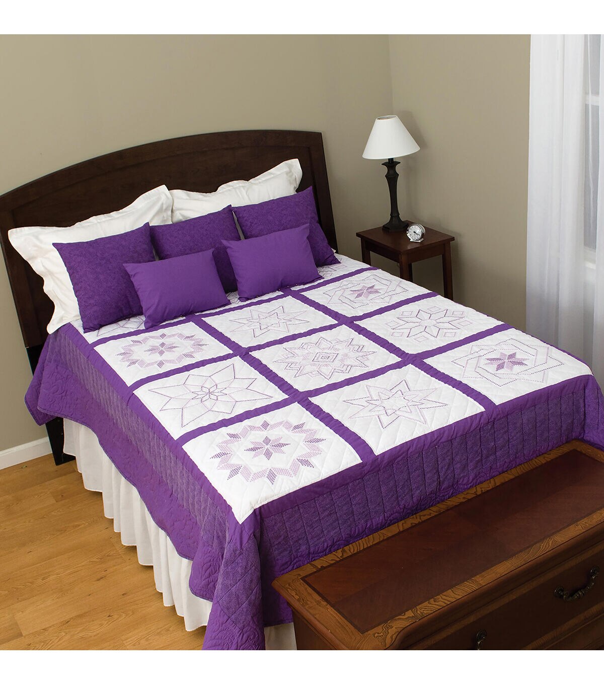 Jack Dempsey Needle Art 18 XX Stars Stamped Sampler Quilt Blocks 12ct