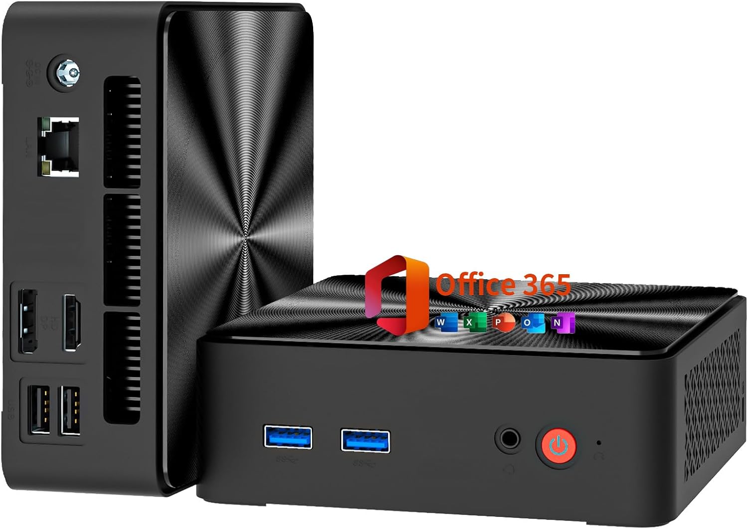 Mini PC, 1 Year Office 365, Intel 4-Core N100 Processor (Beat i3-1115G4), 8GB RAM 256GB SSD, Mini Desktop Computers Windows 11, Dual 4K Display, HDMI/DP/WiFi/BT/Micro PC for Home Business Students