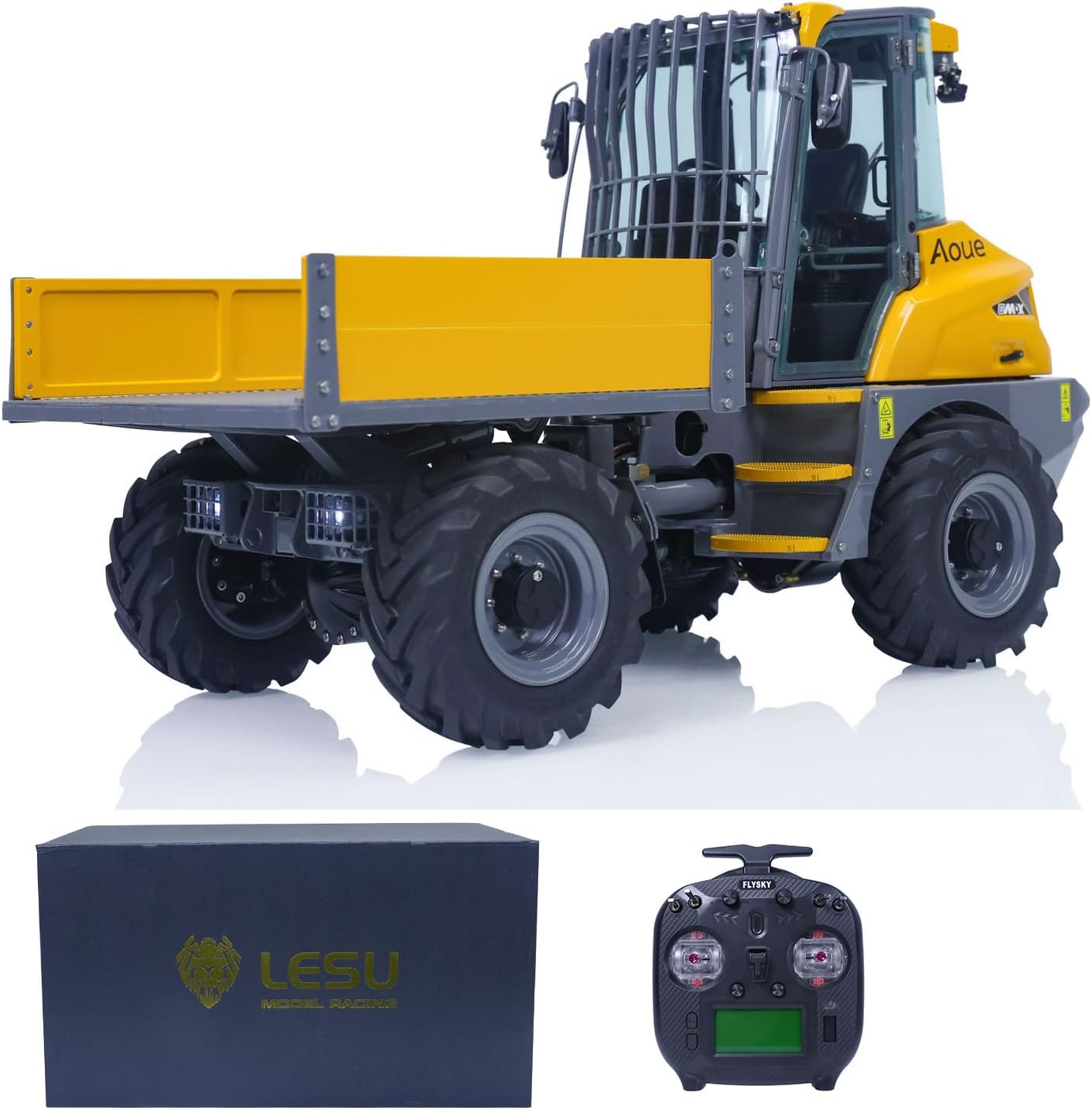 TOUCAN RC HOBBY LESU Metal 1/14 RC Hydraulic Dumper Car 4x4 All-Wheel Drive with Differential Locks 6MDX-B Remote Control Tipper Trucks