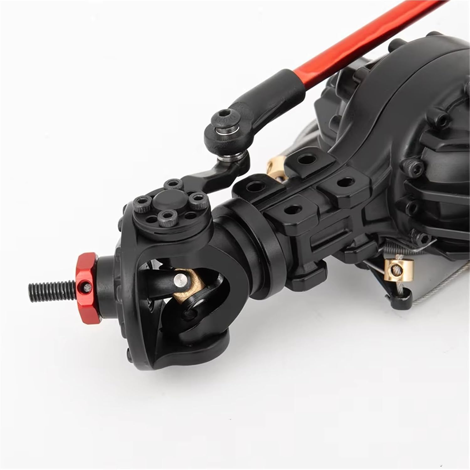 RC Front Rear Drive Axle Compatible with Tamiya 1/14 RC Trailer Tractor Truck Upgrade Parts CNC Aluminium Alloy Front Rear Differential Axle Built-in Gear(Front and Rear)