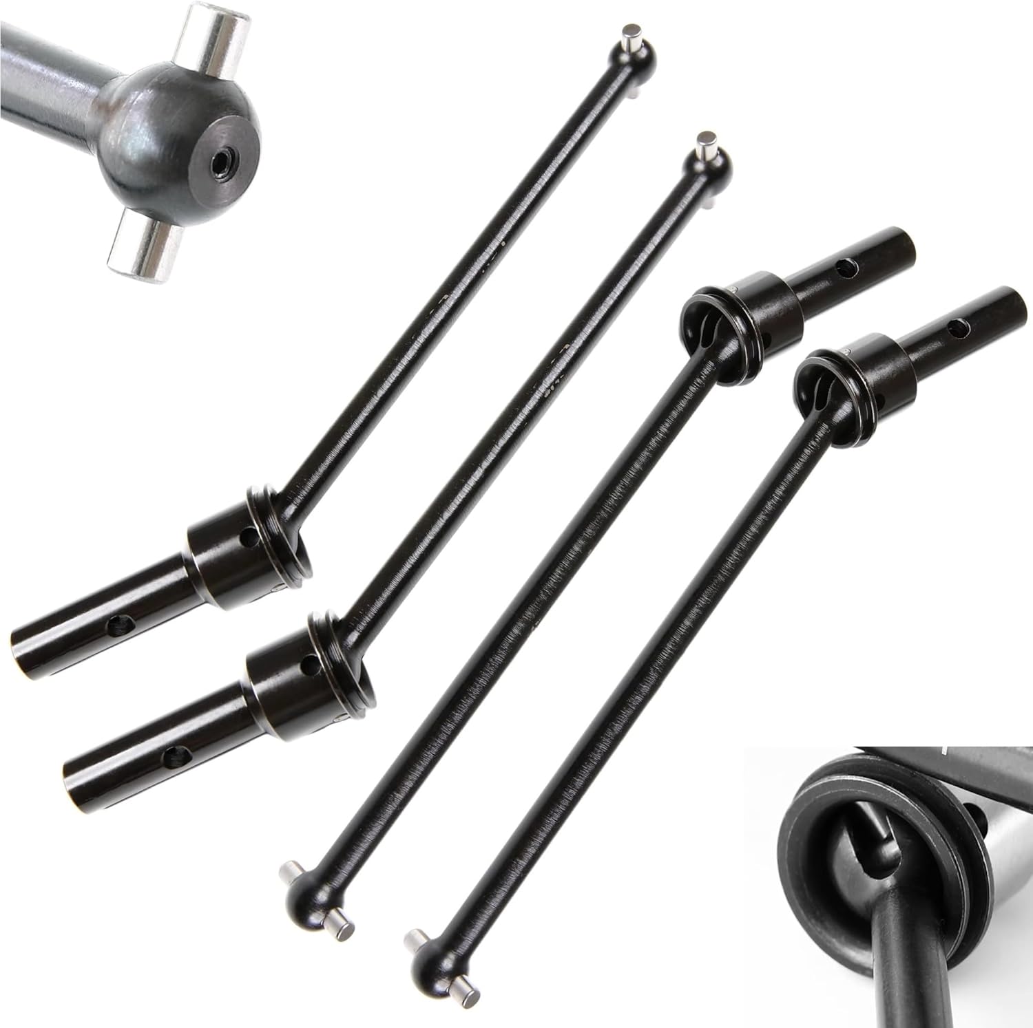 RC Car Transmission Shaft For Losi 1/5 For 5IVE-T RC Car Parts Front Rear Universal Joint Driveshaft Dogbone Set Transmission Shaft Drive Shaft RC Car Accessories