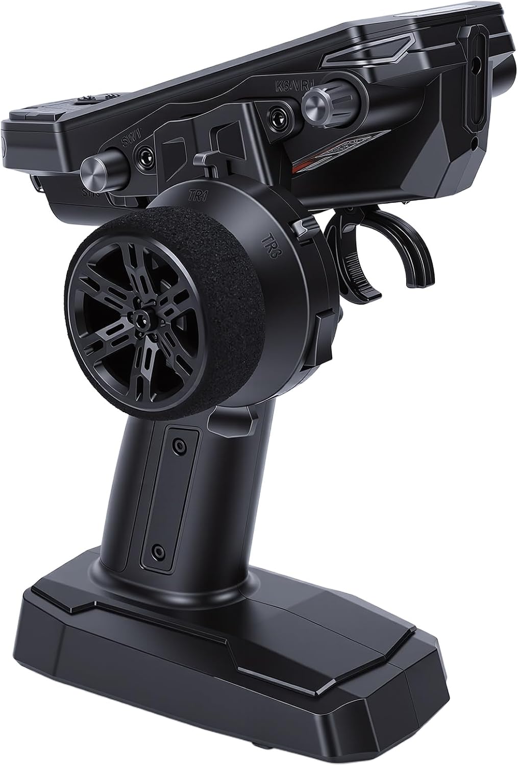 Greensen RC Transmitter, 3.5 Inch Color IPS Screen 11 Channel 2.4GHz Remote Controller with Dual Antennaes and GPS Feedback, for RC Car Boat (Black)