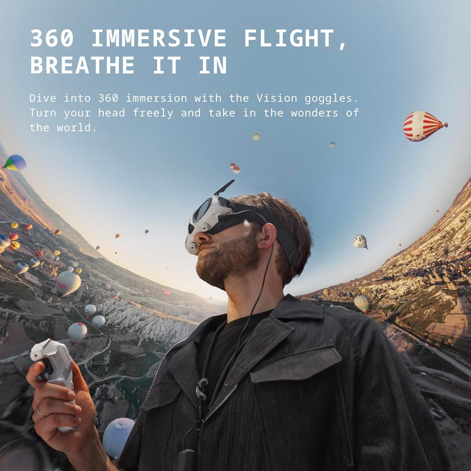 Antigravity A1 Infinity Bundle (3 High-Capacity Batteries) - 8K 360 Drone for Immersive Flight, Point-to-Fly Motion Control, Obstacle Avoidance, Deep Track, Auto Return, 10km Transmission, Auto Edit