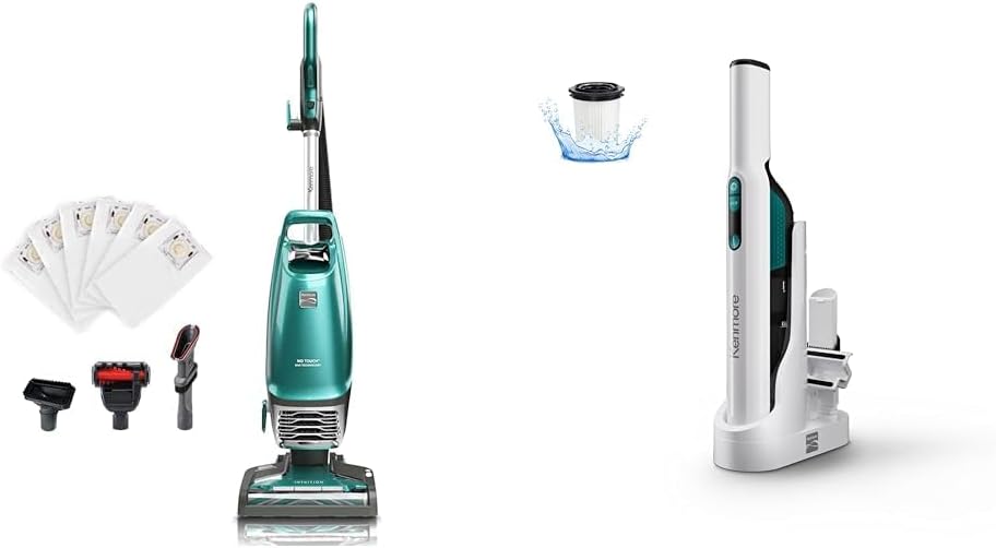 Kenmore BU4022.01 Intuition Bagged Upright Vacuum Lift-Up Carpet Cleaner + Kenmore HV3005 11.1V Cordless Handheld Vacuum Cleaner