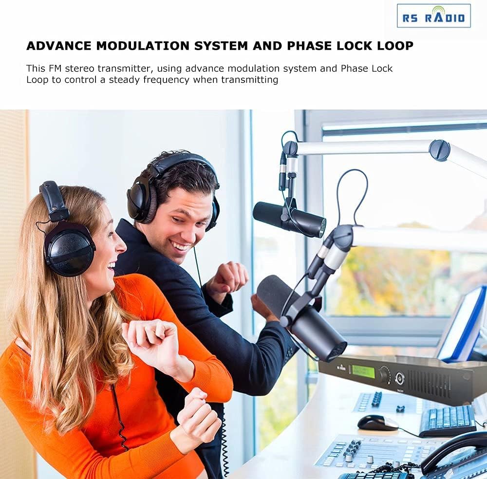 FM Broadcast Transmitter 150W for Church, Long Range Professional Low Power FM Radio Broadcasting Equipment for Radio Station,Home