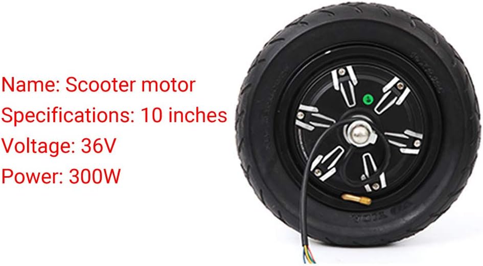 Electric Scooter Accessories, 10 Inch 36v Brushless Dc Motor, 300w High Power Driver Assembly, Non-Slip Wear-Resistant I