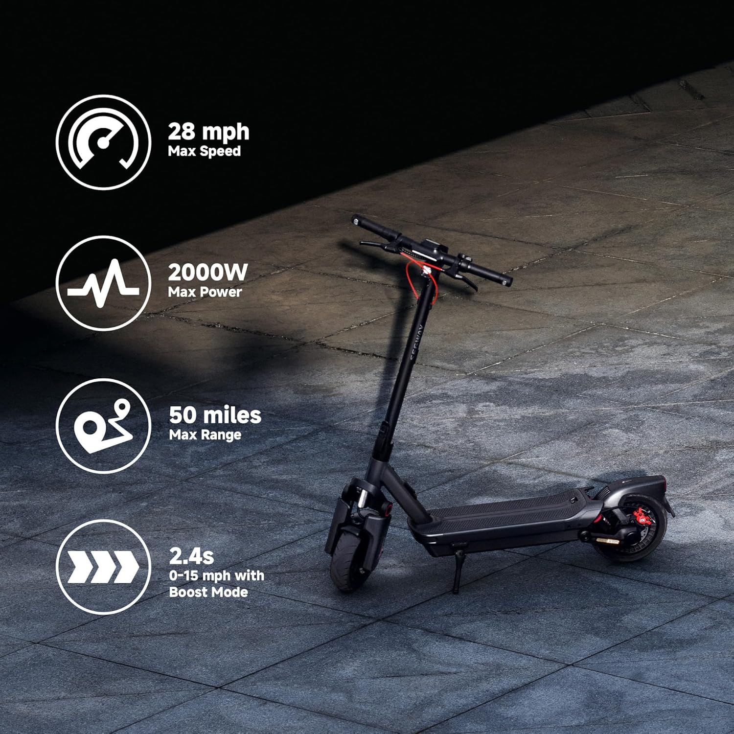 Segway Ninebot MAX Series Electric Scooter, Up to 22–28 MPH, Long Rang, Dual Suspension & Braking System, Fast Charging, Scooter for Adults, UL-2272 2271 Certified (G2/G3)