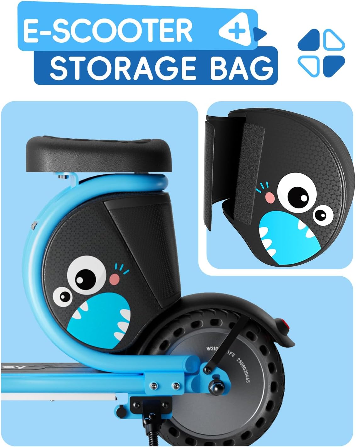 Hiboy JoyHaul Electric Scooter for Kids, Ages 4-10 – LED Neon Lights, 100W Brushless Motor, 56.16Wh Battery, Under-Seat Storage & Safety Brake