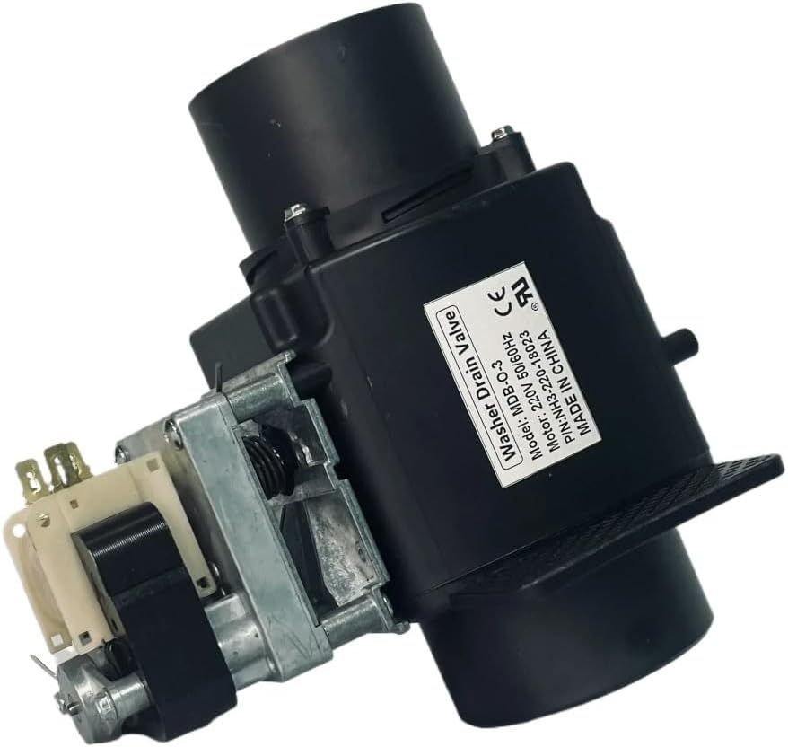 Compatible with Neathouse 3-inch 90-degree non-overflow drain valve, 2-piece set, compatible with Speed Queen washing machines MDB-O-3RA(220V normal close)