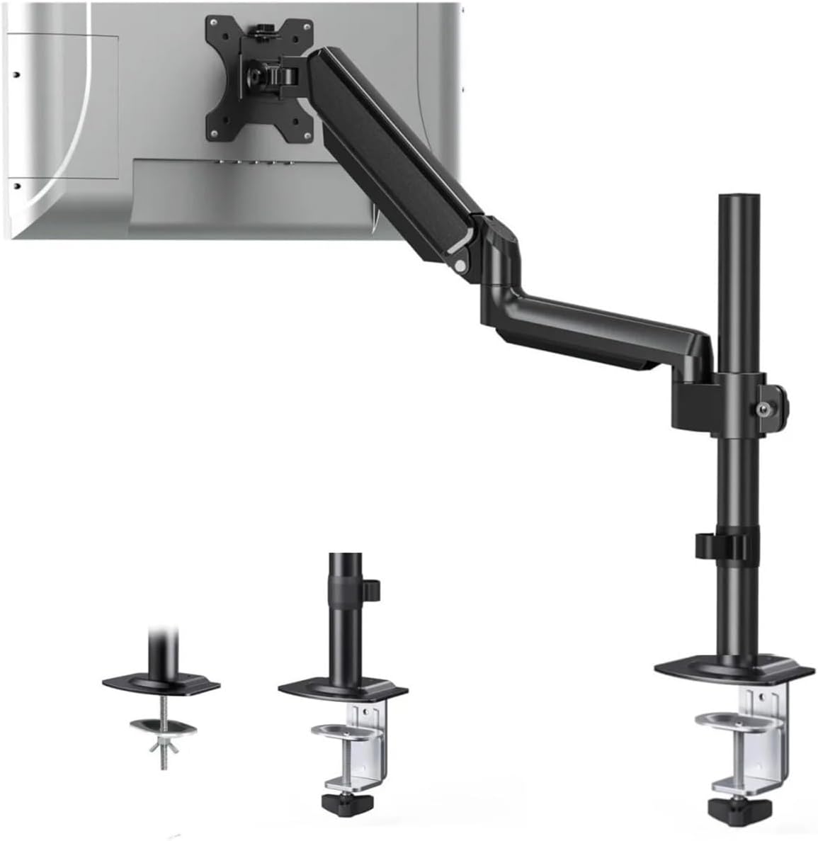 Adjustable Screen Monitor Stand for 13-32 Inch Desktop TV Stand Spring-Loaded Arm Rotating Lift Computer Base Hole Spacing 100 * 100mm 2-9kg