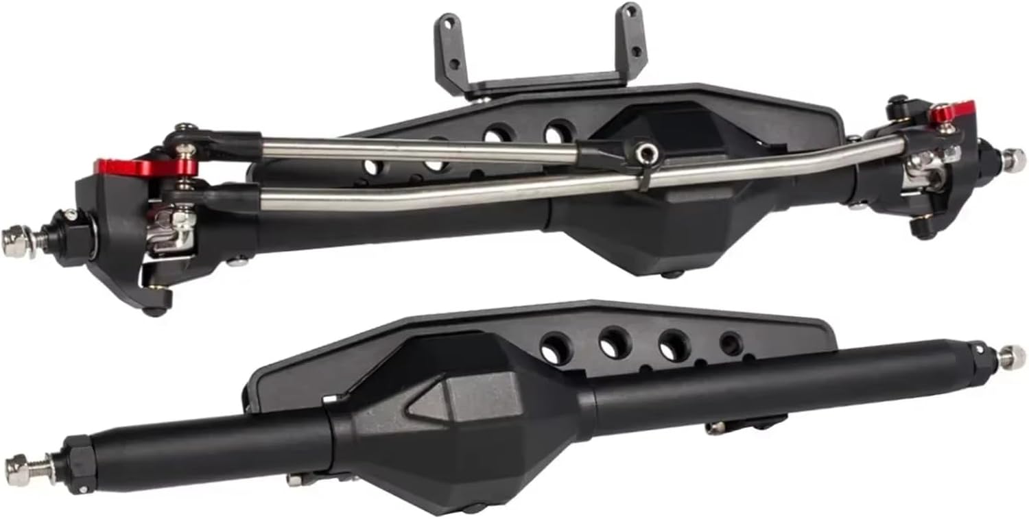 Rc Crawlers Axles For Axial Spawn RR10 Bomber 90018 SMT10 For Capra For Buggy For Rock For Wraith For Racer 1/10 Axle Set Roll Cage Chassis DIY RC Crawler(Black,1set)