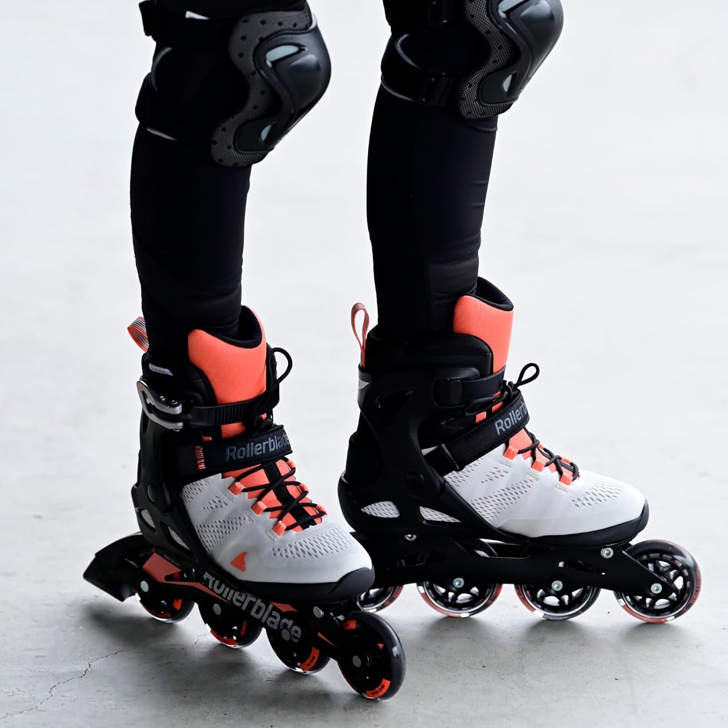 Rollerblade Macroblade 80 W Inline Skates, Freestyle and Urban Women's Inline Skates with Buckle Closure, Grey/Coral