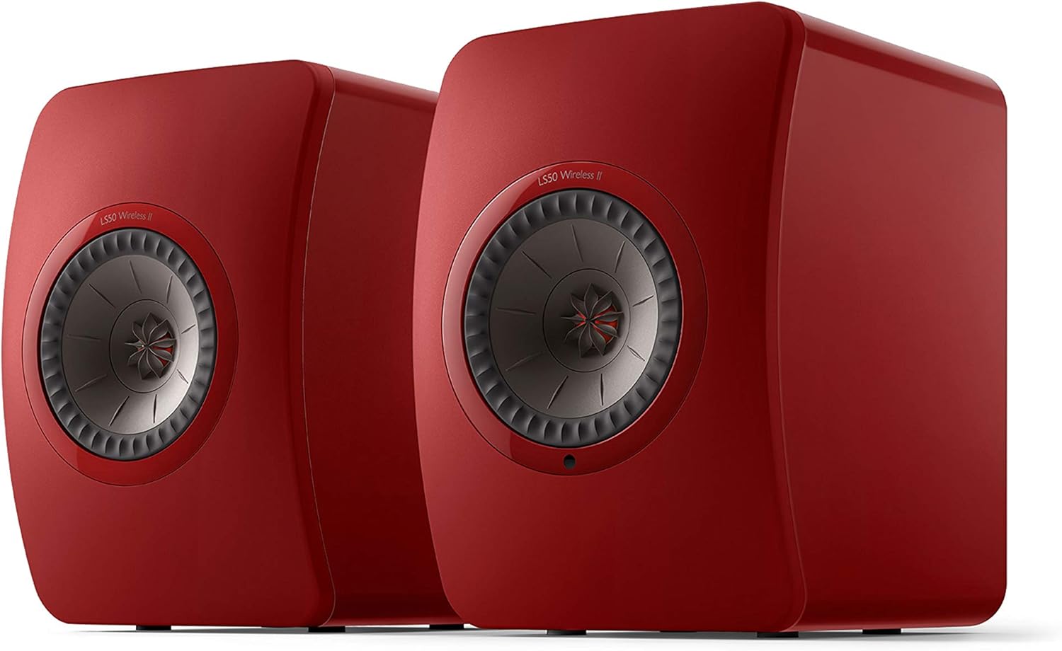KEF LS50 Wireless II Powered Bookshelf Speakers - Pair (Crimson Red)