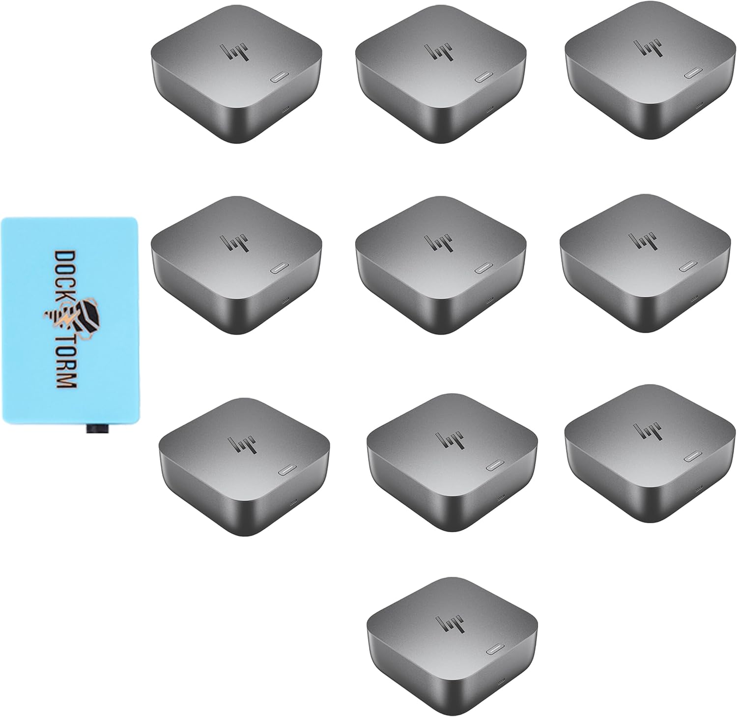 HP 100W G6 Thunderbolt 4 Dock Port Replicator Bundle with DKZ Hub (Universal Thunderbolt/USB-C Docking Station, Single Cable for Charging, Data Transfers to Any Brand Laptop) 9X472UT#ABA (10-Pack)
