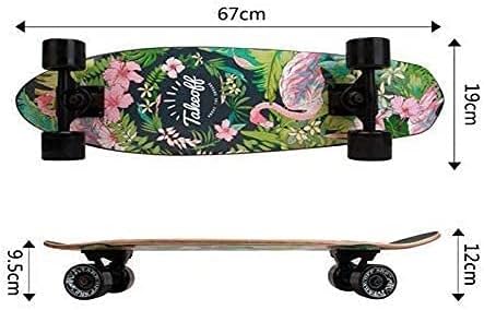 Four-Wheeled Skateboard Brushing The Street Professional Maple Skateboard Adult Men and Women Extreme Skateboard Suitable for Adults and Teenagers 67 cm