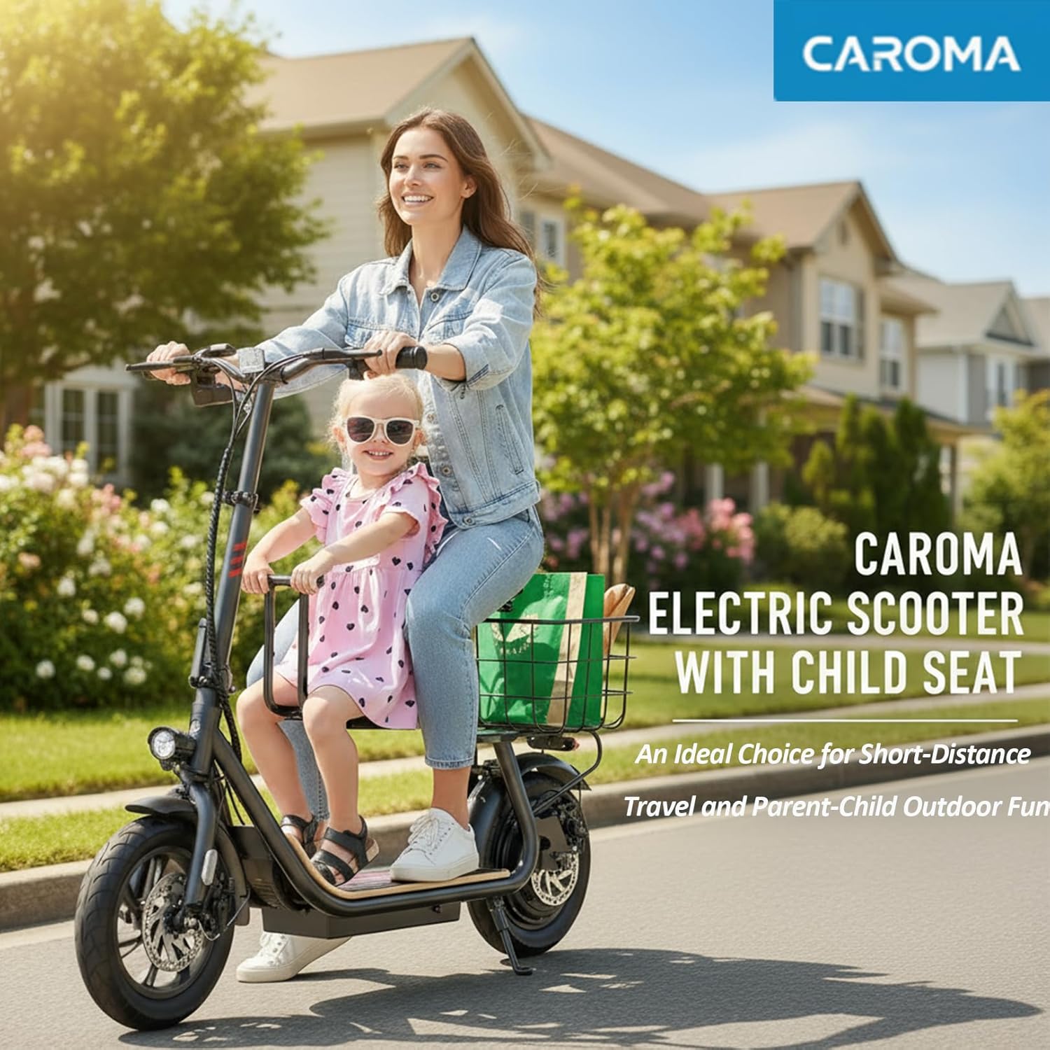 Caroma Peak 800W/1200W Electric Scooter with Seat 12