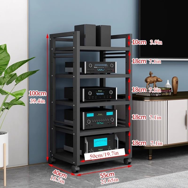 5-Shelf HiFi System Cabinet