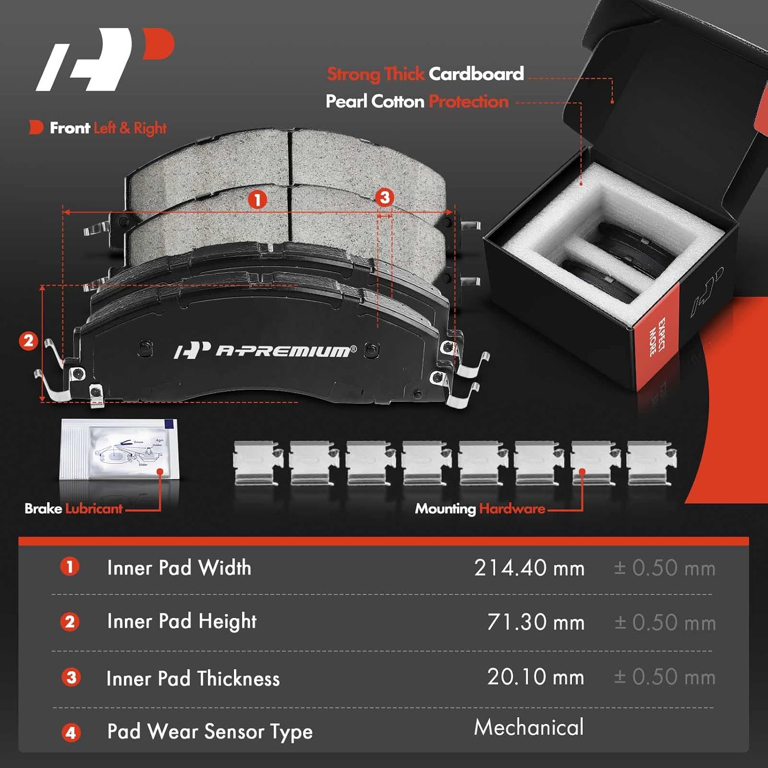 A-Premium 14.17 in (360 mm) Front Drilled and Slotted Disc Brake Rotors + Ceramic Pads Kit Compatible with Select Dodge and Ram Models - Ram 2500 & Ram 3500 09-10, 2500 & 3500 11-18, 6-PC Set