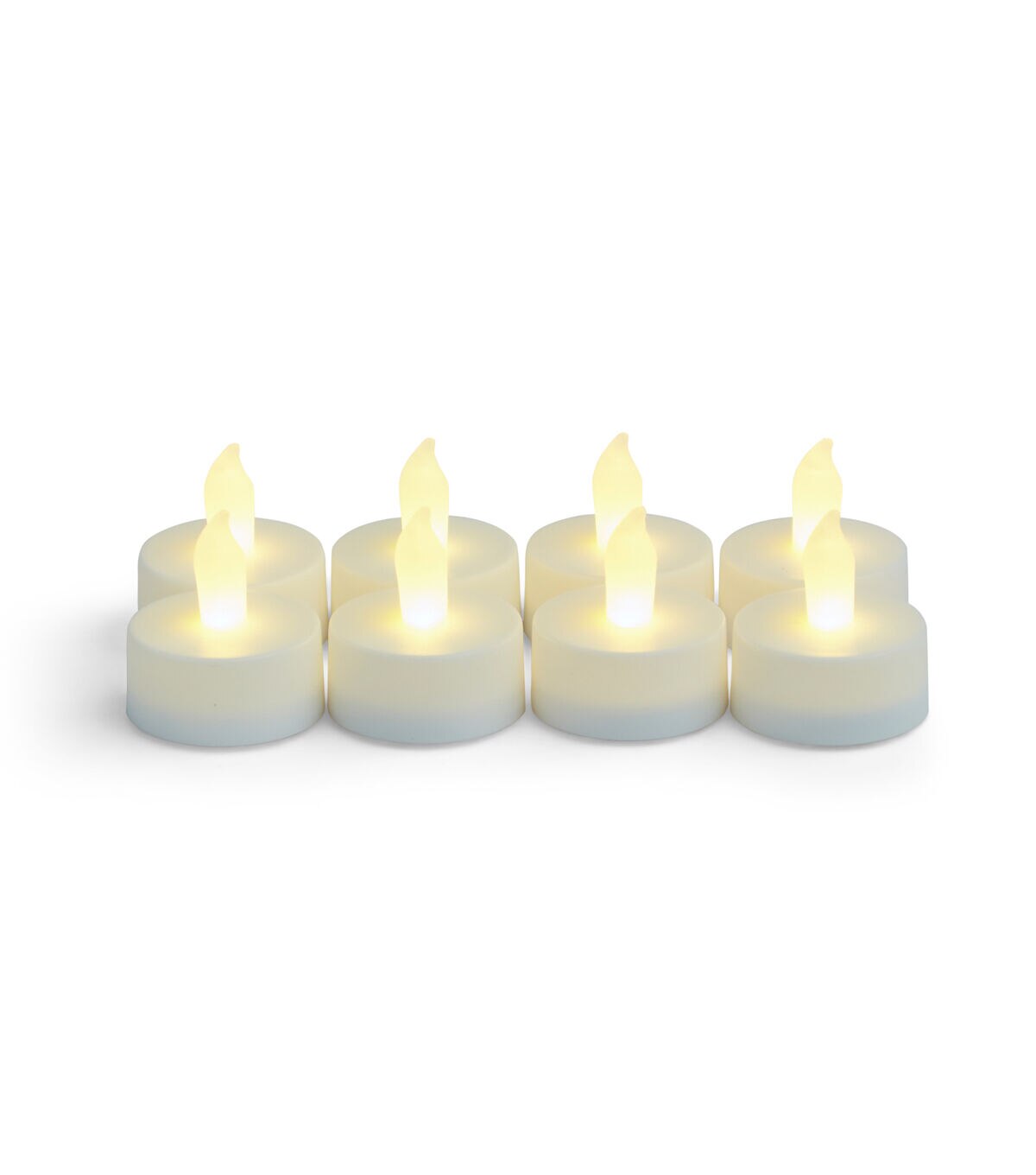 Flameless White LED Tealight Candles 8pk
