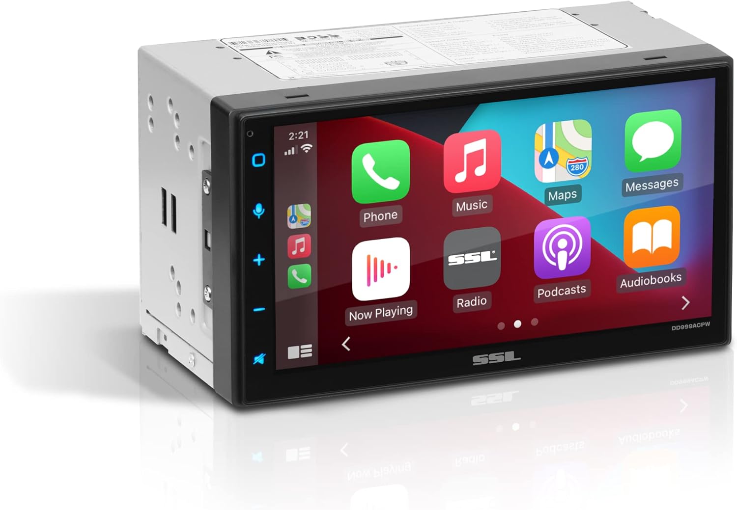 Sound Storm Laboratories DD999ACPW Wireless Apple CarPlay Android Auto Car Multimedia Player - Double-Din
