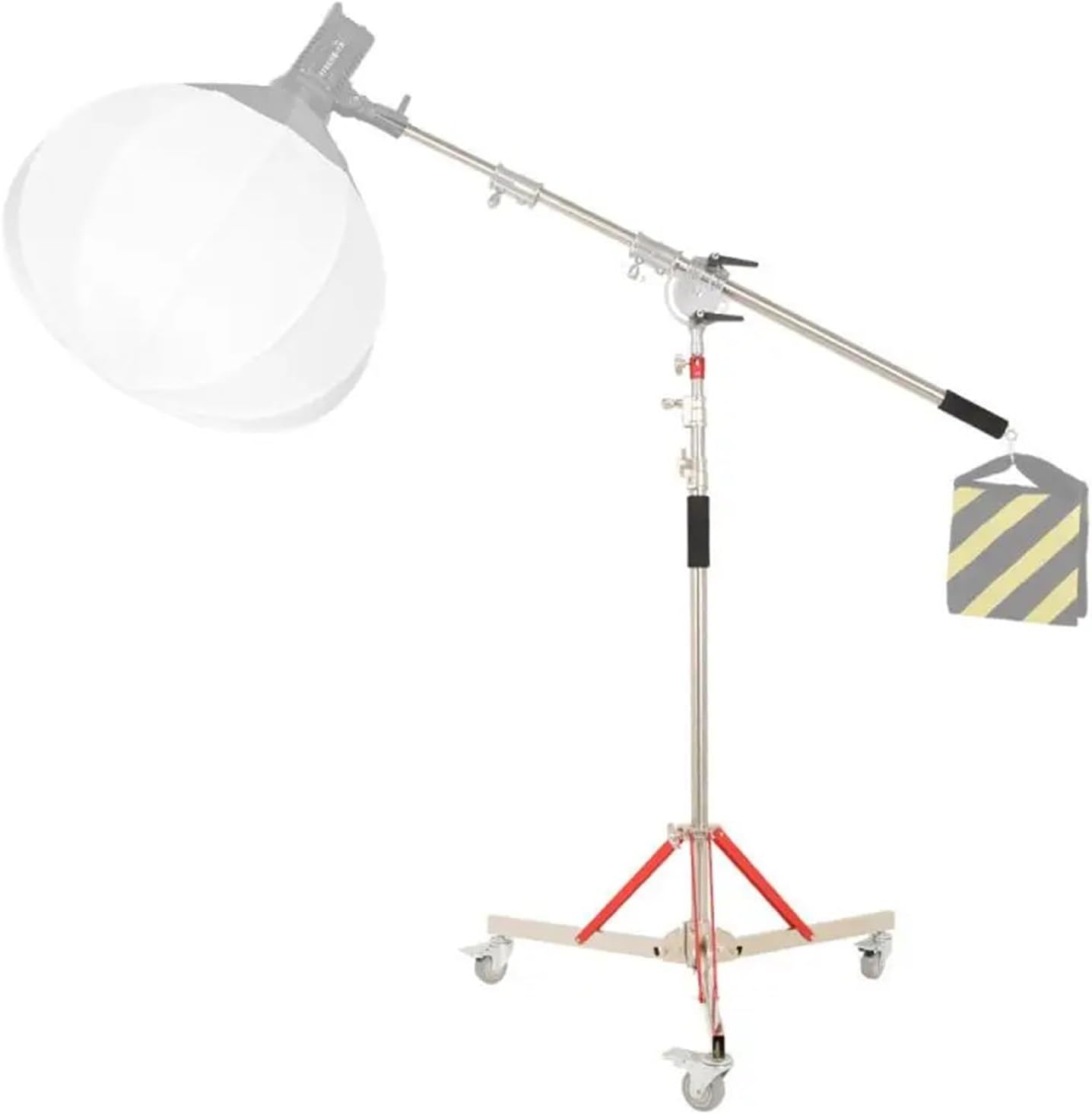320cm studio heavy duty photography professional film and television full metal lighting stand with cantilever and wheels