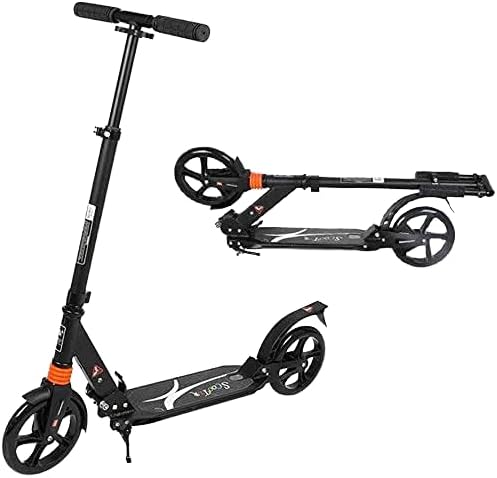 Scooters Kick Scooter for Adults Kids Foldable Adult Kick Scooters with Footbrake Commuter Scooters with Big Wheels Birthday Gifts for Women/Men/Teens/Kids Non-Electric Support 100kg
