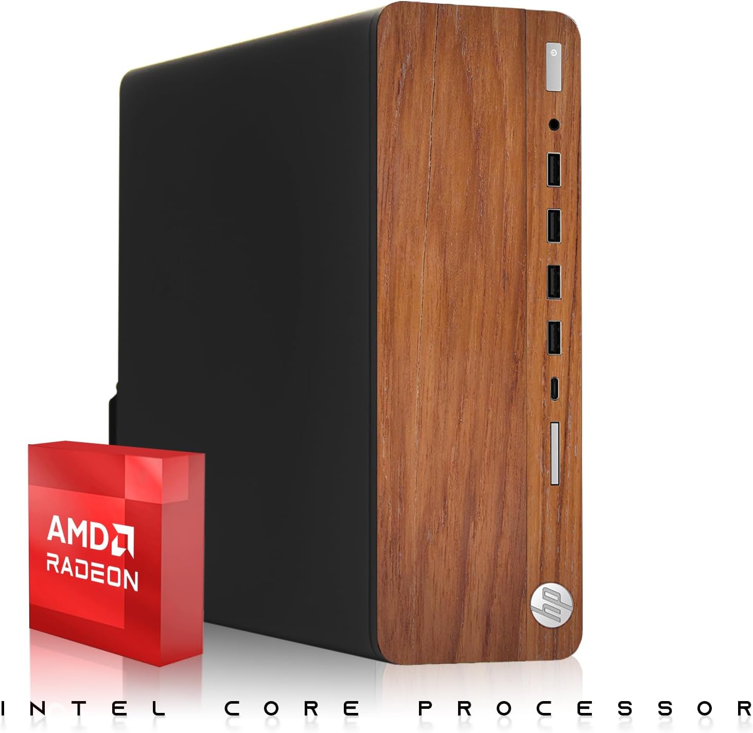 HP Dark Dual Premium Desktop Computer PC – AMD Processor,16GB RAM,512GB SSD,32 Inch Curved Monitor,RGB Keyboard with AI Copilot Key and Mouse,RGB Soundbar,Windows 11(Renewed)