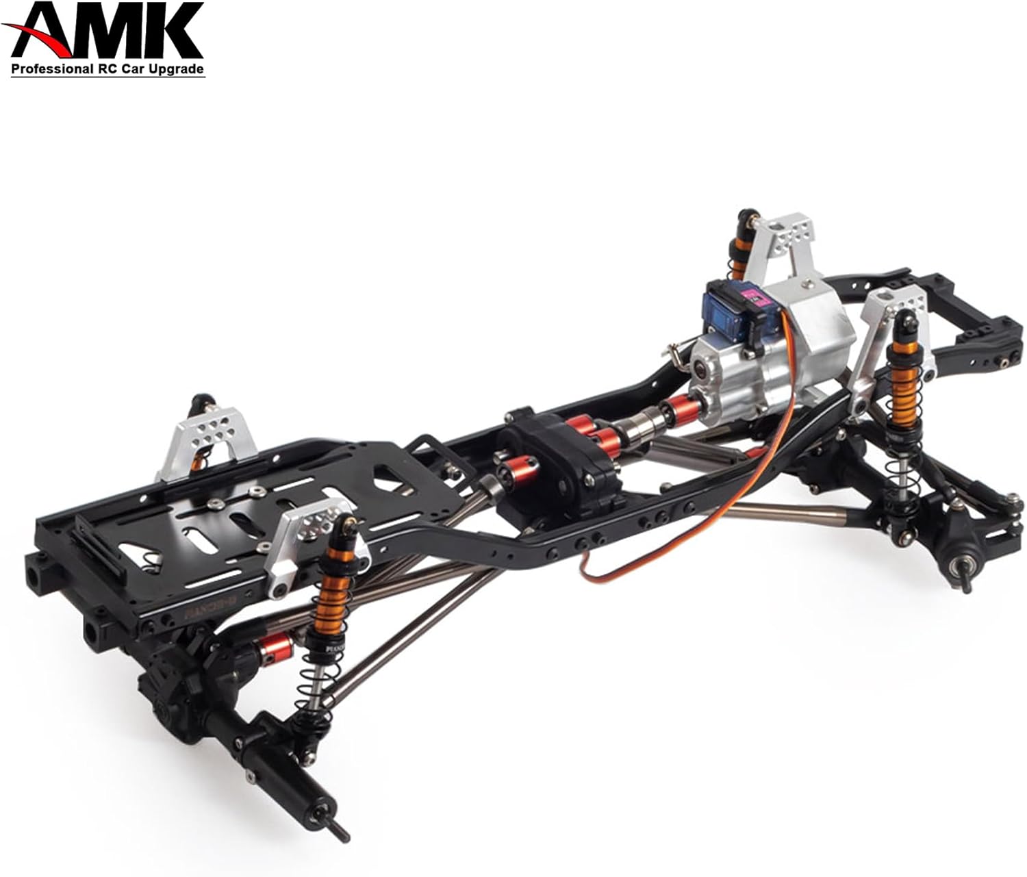 All Metal Structre 313mm Wheelbase 1/10 RC Crawler Chassis with 2 Speed Transmission Reversed Front Axle for TRX4 TRX6 90046 EX86100 Axial SCX10 Upgrades